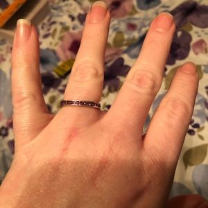 Amethyst eternity ring